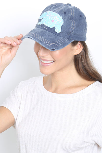 MAMA BEAR RUGGED STYLE BASEBALL CAP