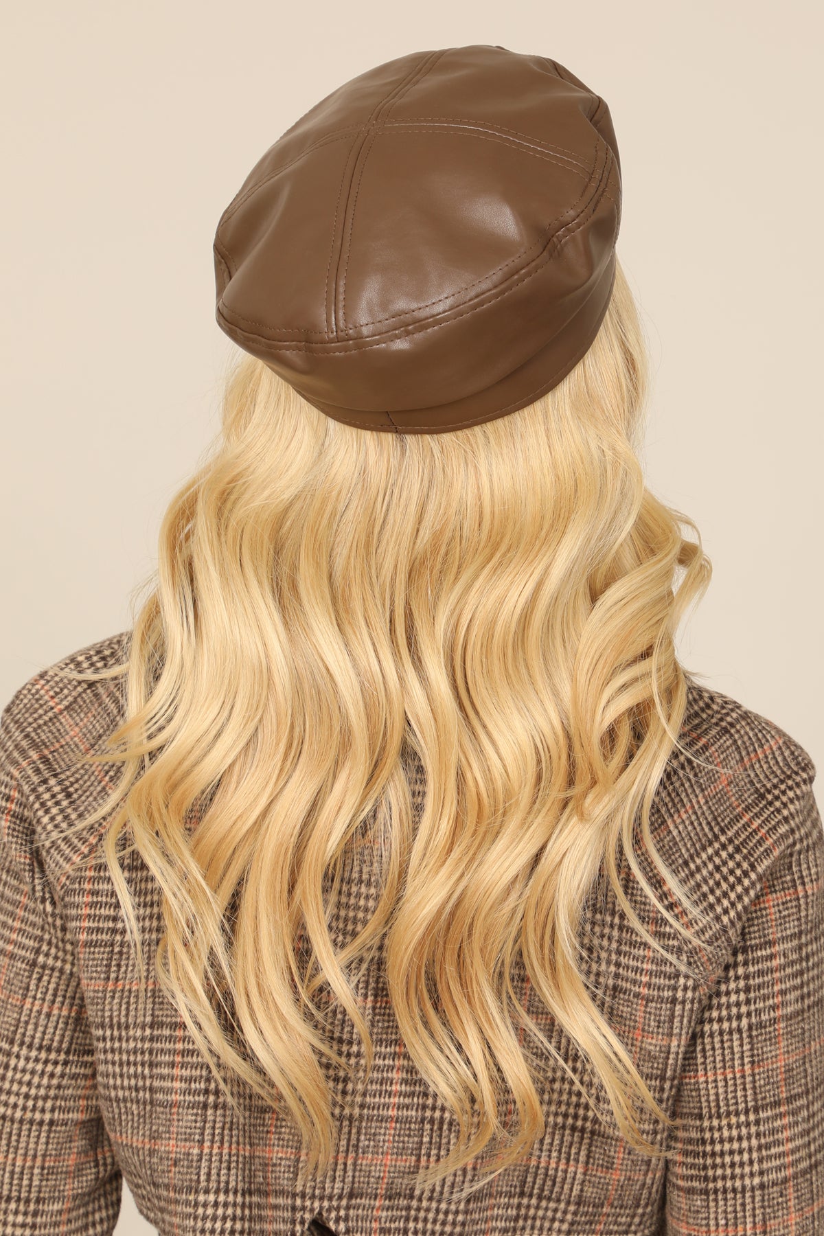 CLASSIC PU LEATHER BERET HAT