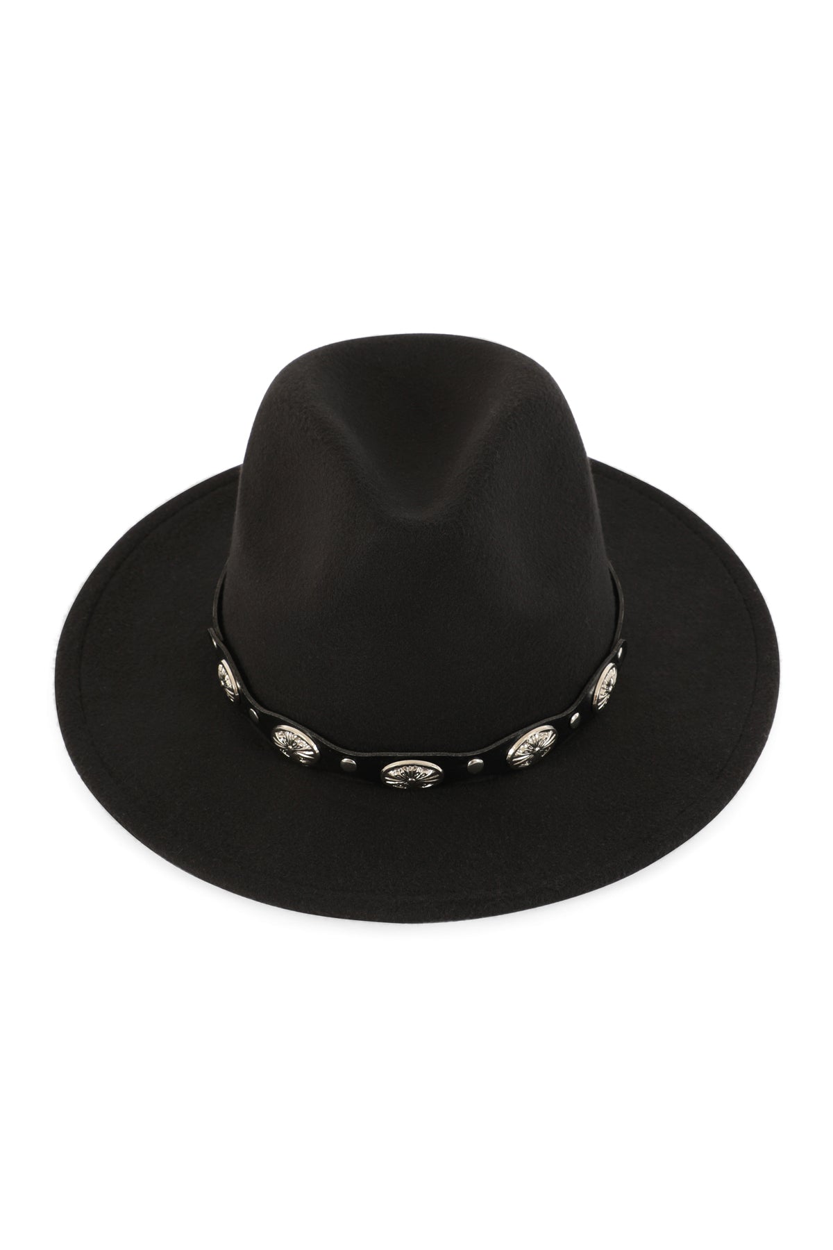 FEDORA PANAMA HAT WITH LEATHER BUCKLE HATBAND