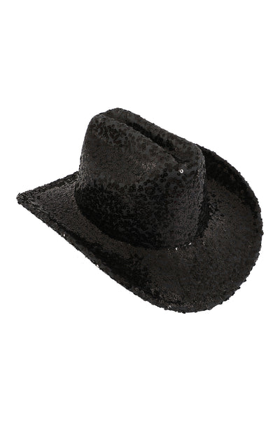 GLITTER SEQUIN FEDORA COWBOY HAT