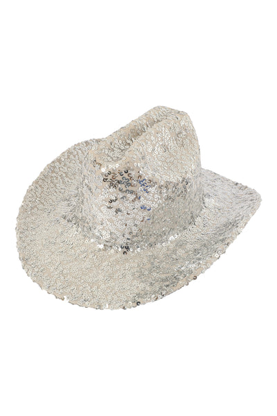 GLITTER SEQUIN FEDORA COWBOY HAT