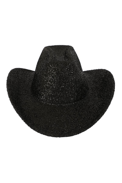 GLITTER SOLID COLOR FEDORA HAT