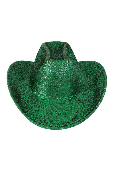 GLITTER SOLID COLOR FEDORA HAT