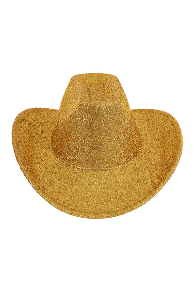 GLITTER SOLID COLOR FEDORA HAT