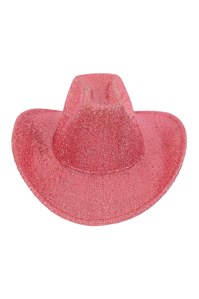 GLITTER SOLID COLOR FEDORA HAT