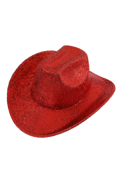 GLITTER SOLID COLOR FEDORA HAT