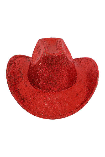 GLITTER SOLID COLOR FEDORA HAT