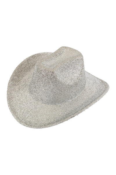 GLITTER SOLID COLOR FEDORA HAT