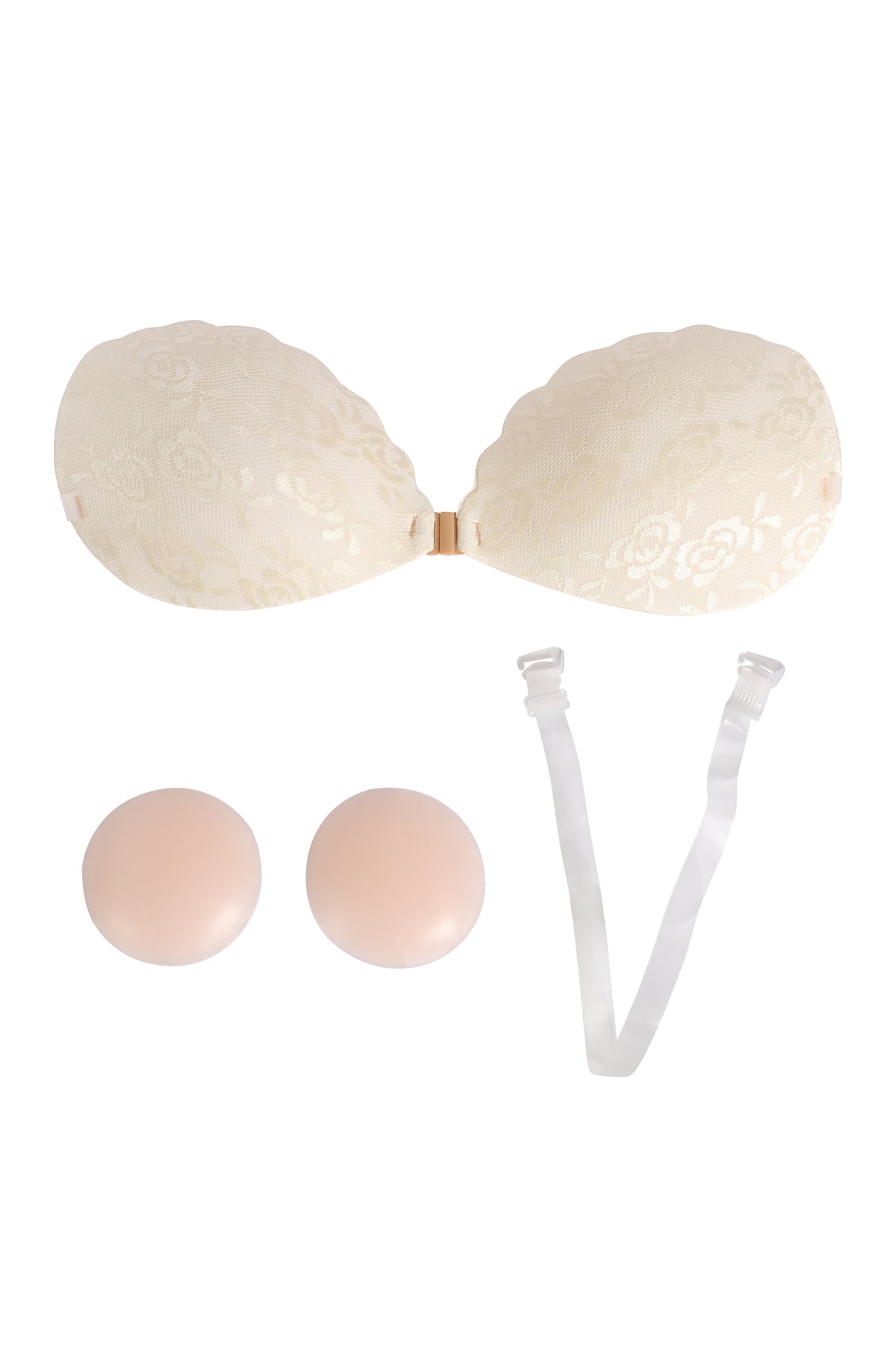 BRA INVISIBLE ADHESIVE NU BRA WITH NIPPLE TAPE AND 1PC BRA STRAP/3SETS