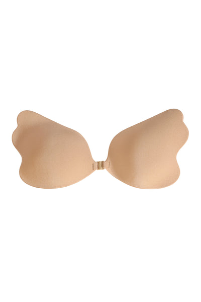 BRA CLOTH INVISIBLE WING SHAPE STRAPLESS DOUBLE PUSH UP NU BRA WITH NIPPLE COVER TAPE