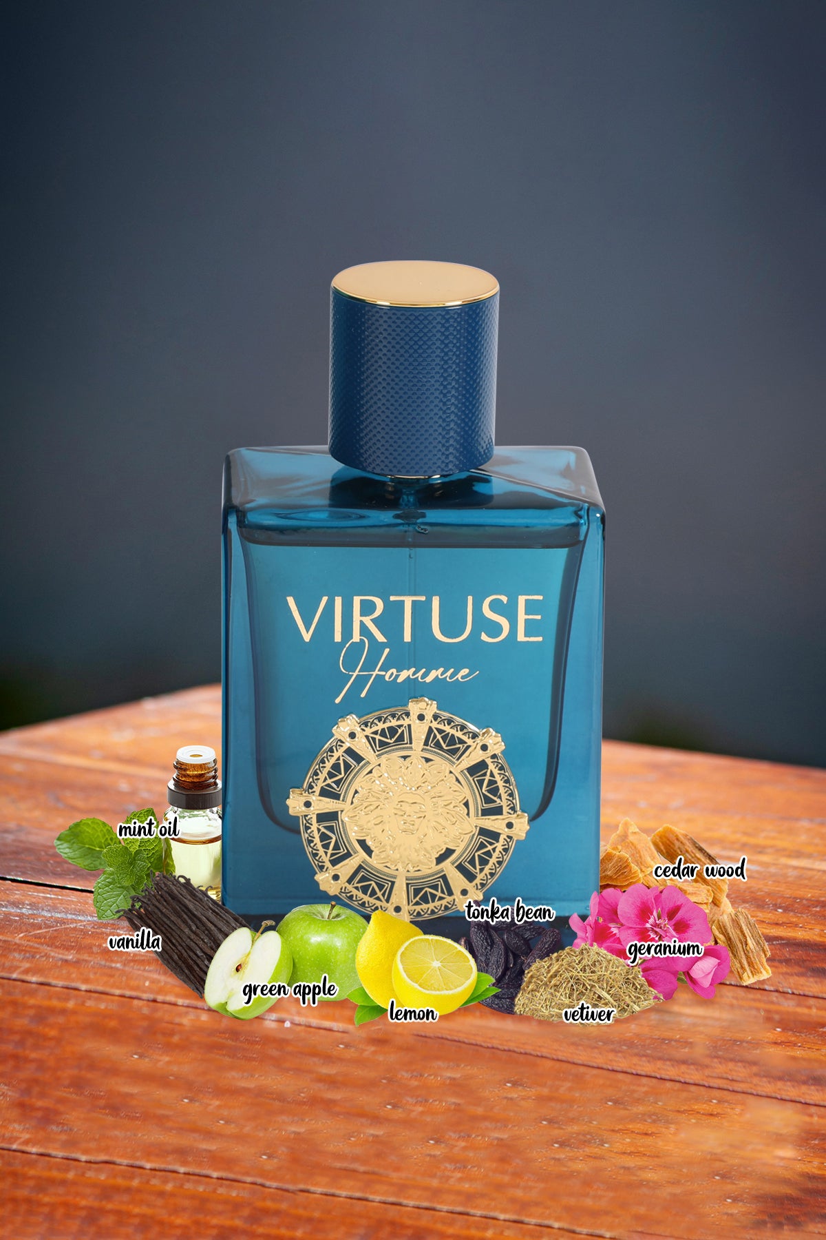 VIRTUSE HOMME SPRAY PERFUME EAU DE PARFUM FOR MEN - 100ML/3.4FL.OZ.