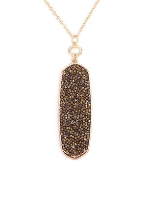GLITZY PENDANT LONG NECKLACE