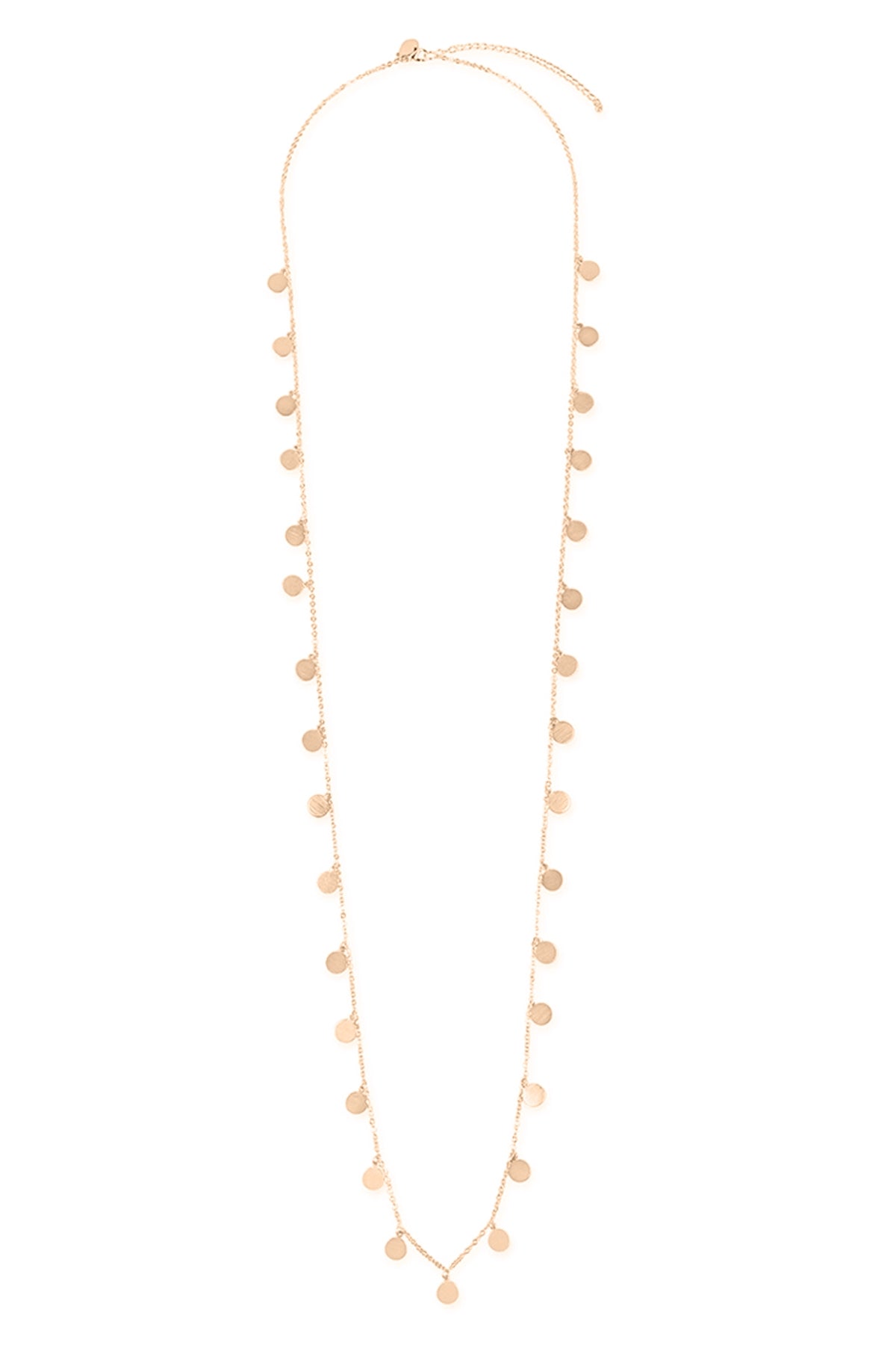 DAITY STATIONARY CHARM DISC PENDANT NECKLACE