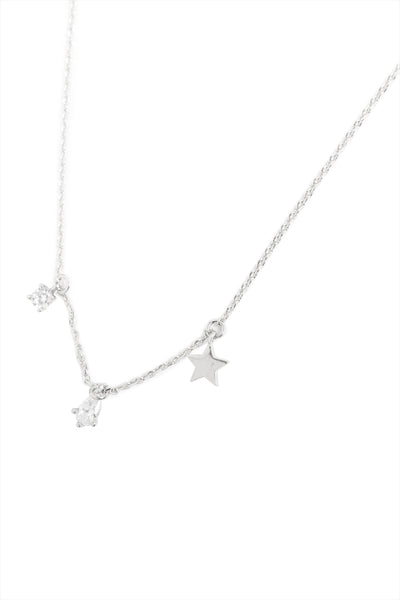 CHARM STAR RHINESTONE CHAIN NECKLACE