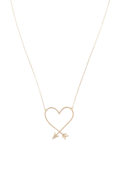 HEART ARROW PENDANT NECKLACE