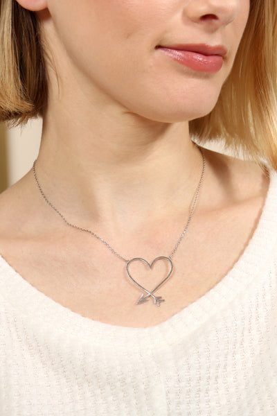 HEART ARROW PENDANT NECKLACE