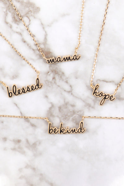 "BE KIND" SCRIPT NECKLACE
