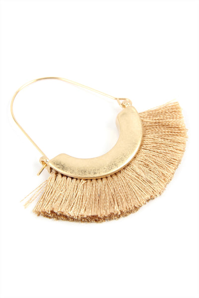 TASSEL HOOP EARRINGS