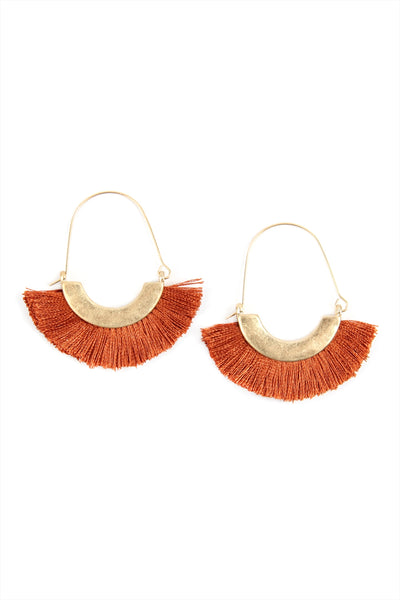 TASSEL HOOP EARRINGS