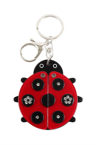 LADY BUG W/ MIRROR KEYCHAIN