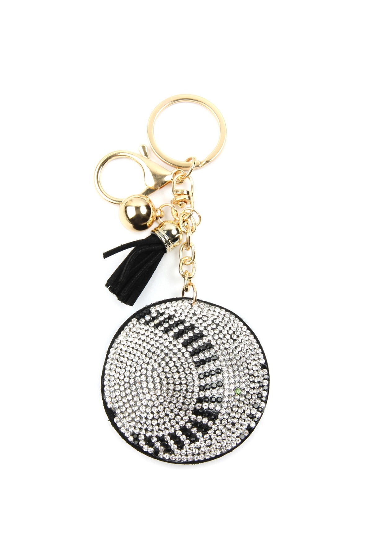 BLACK SPORTS BALL KEYCHAIN