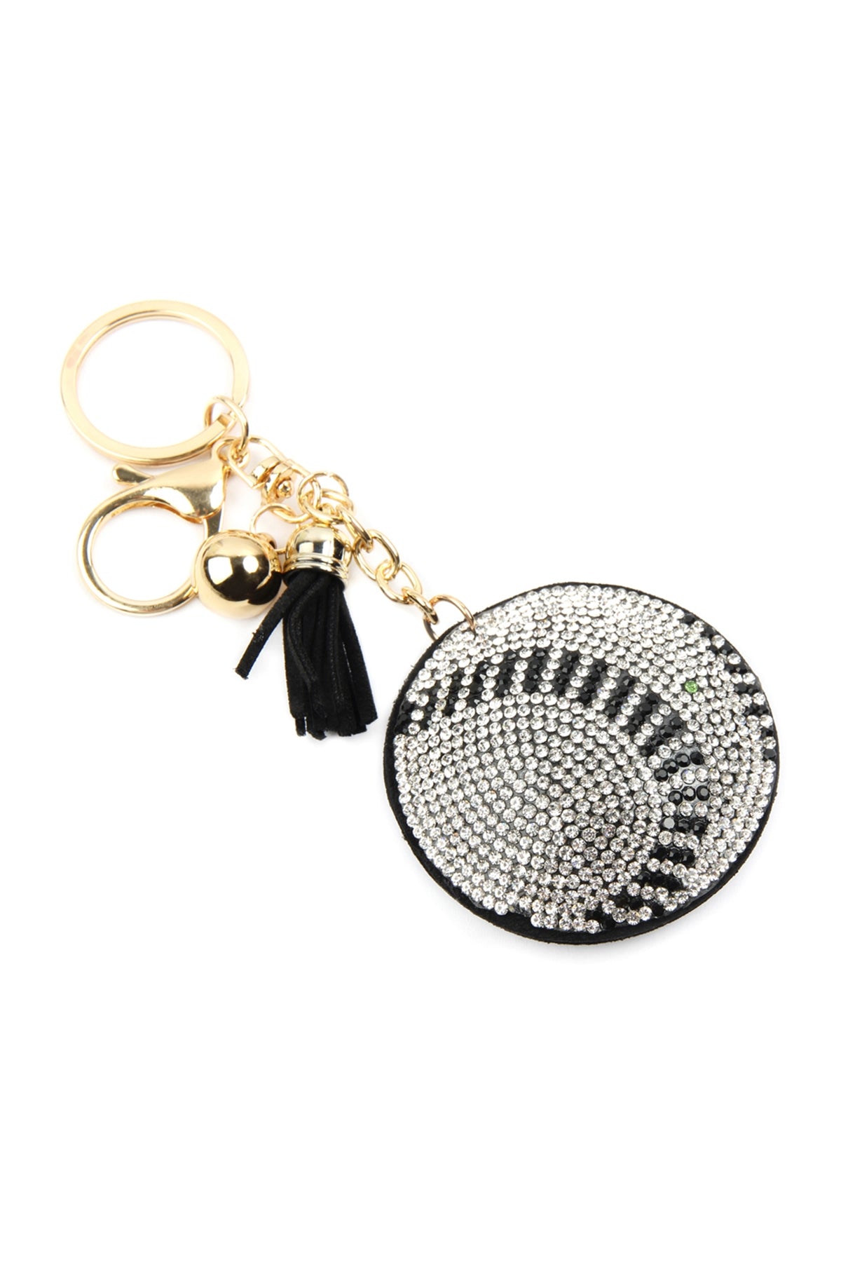 BLACK SPORTS BALL KEYCHAIN/