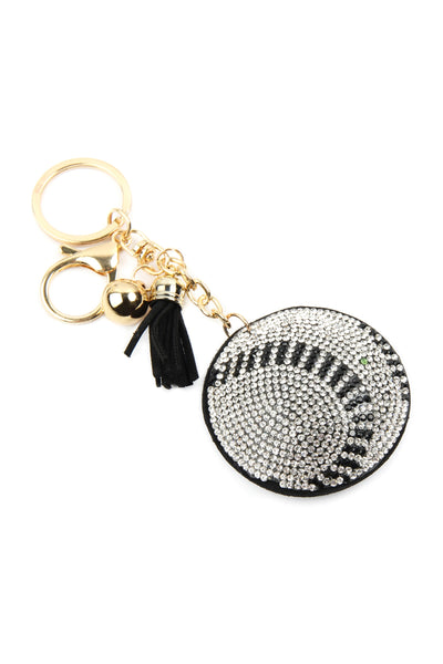 BLACK SPORTS BALL KEYCHAIN