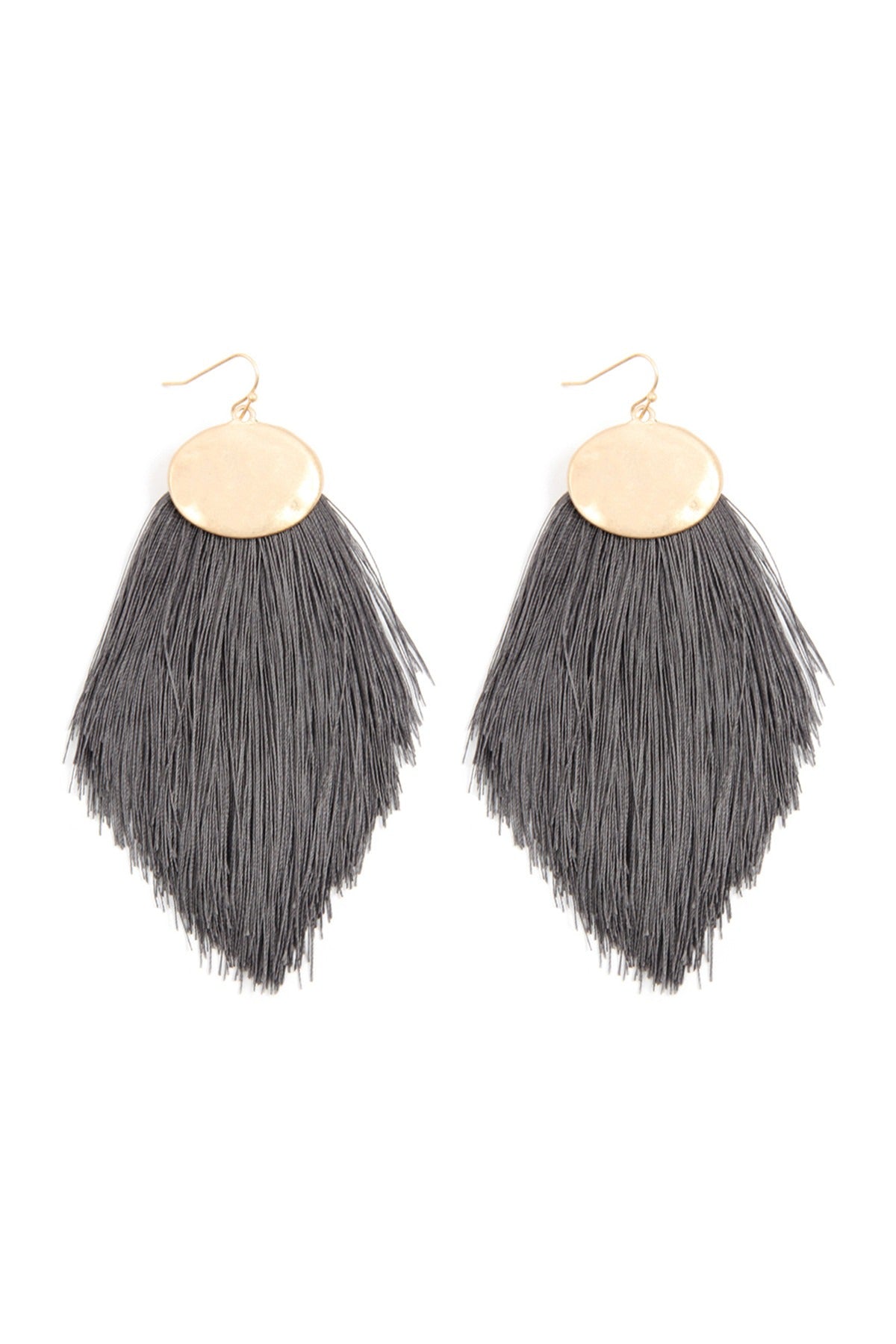 THREAD TASSEL HOOK DROP EARRINGS