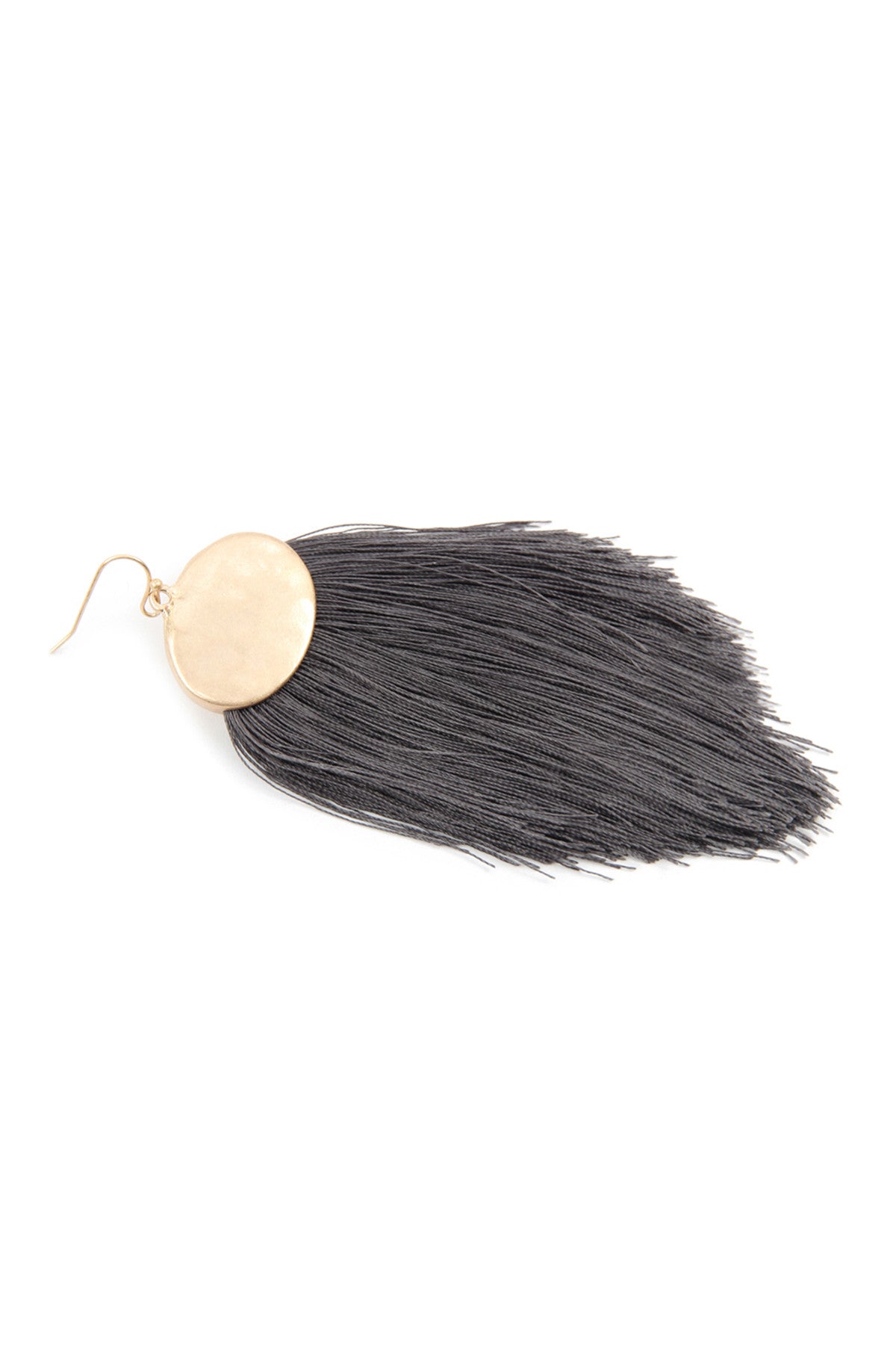 THREAD TASSEL HOOK DROP EARRINGS