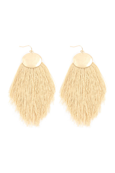 THREAD TASSEL HOOK DROP EARRINGS