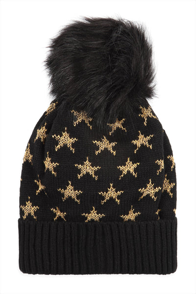 BEANIE WITH EMBROIDERED STARS (NOW $1.50 ONLY!)