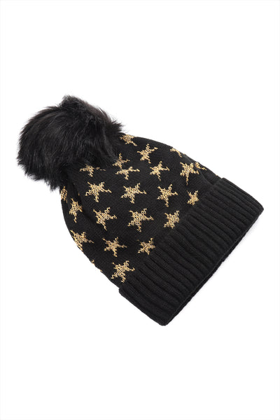 BEANIE WITH EMBROIDERED STARS (NOW $1.50 ONLY!)