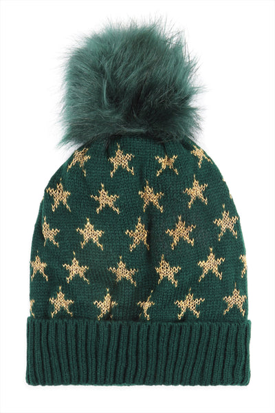 BEANIE WITH EMBROIDERED STARS (NOW $1.50 ONLY!)