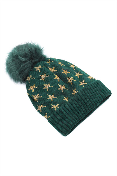 BEANIE WITH EMBROIDERED STARS (NOW $1.50 ONLY!)