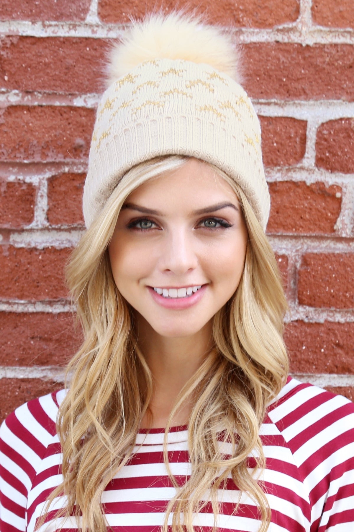 BEANIE WITH EMBROIDERED STARS (NOW $1.50 ONLY!)
