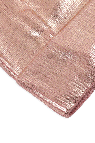 METALLIC LUREX POM BEANIE