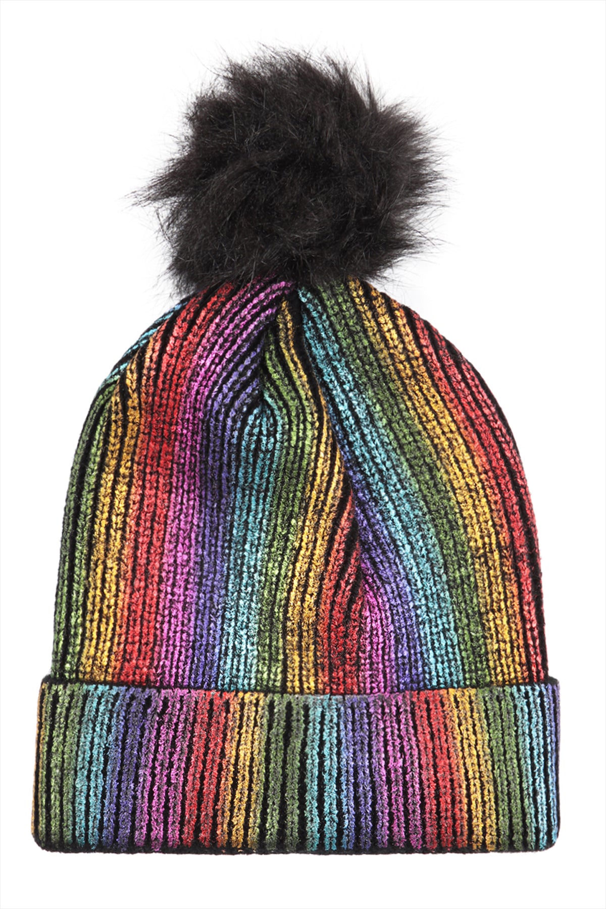 METALLIC LUREX POM BEANIE