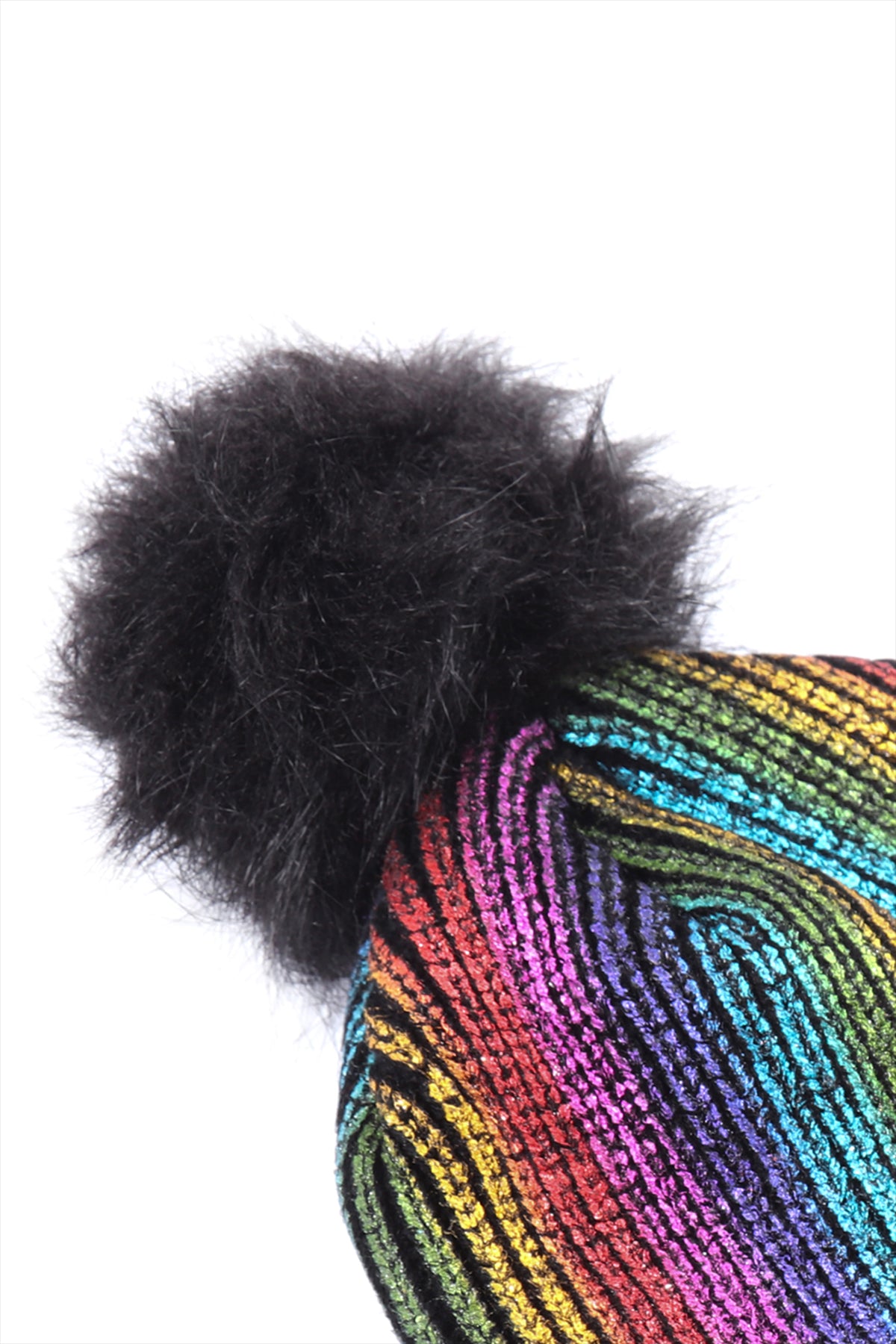 METALLIC LUREX POM BEANIE