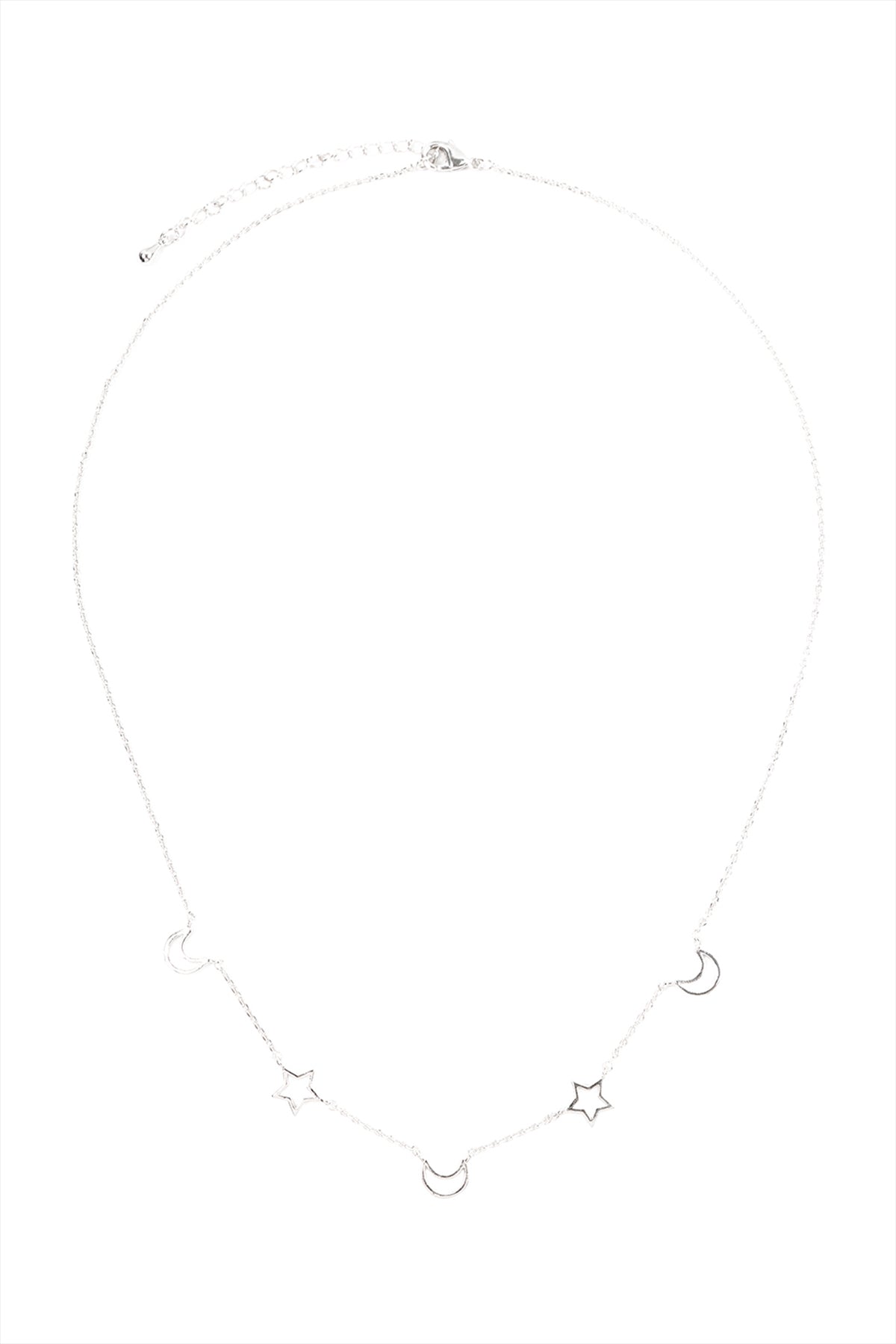 OPEN STAR & MOON DAINTY NECKLACE