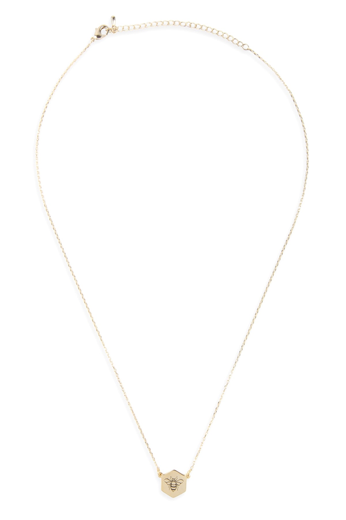 BEE STAMPING PENDANT NECKLACE