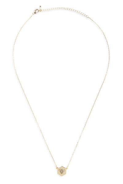 BEE STAMPING PENDANT NECKLACE