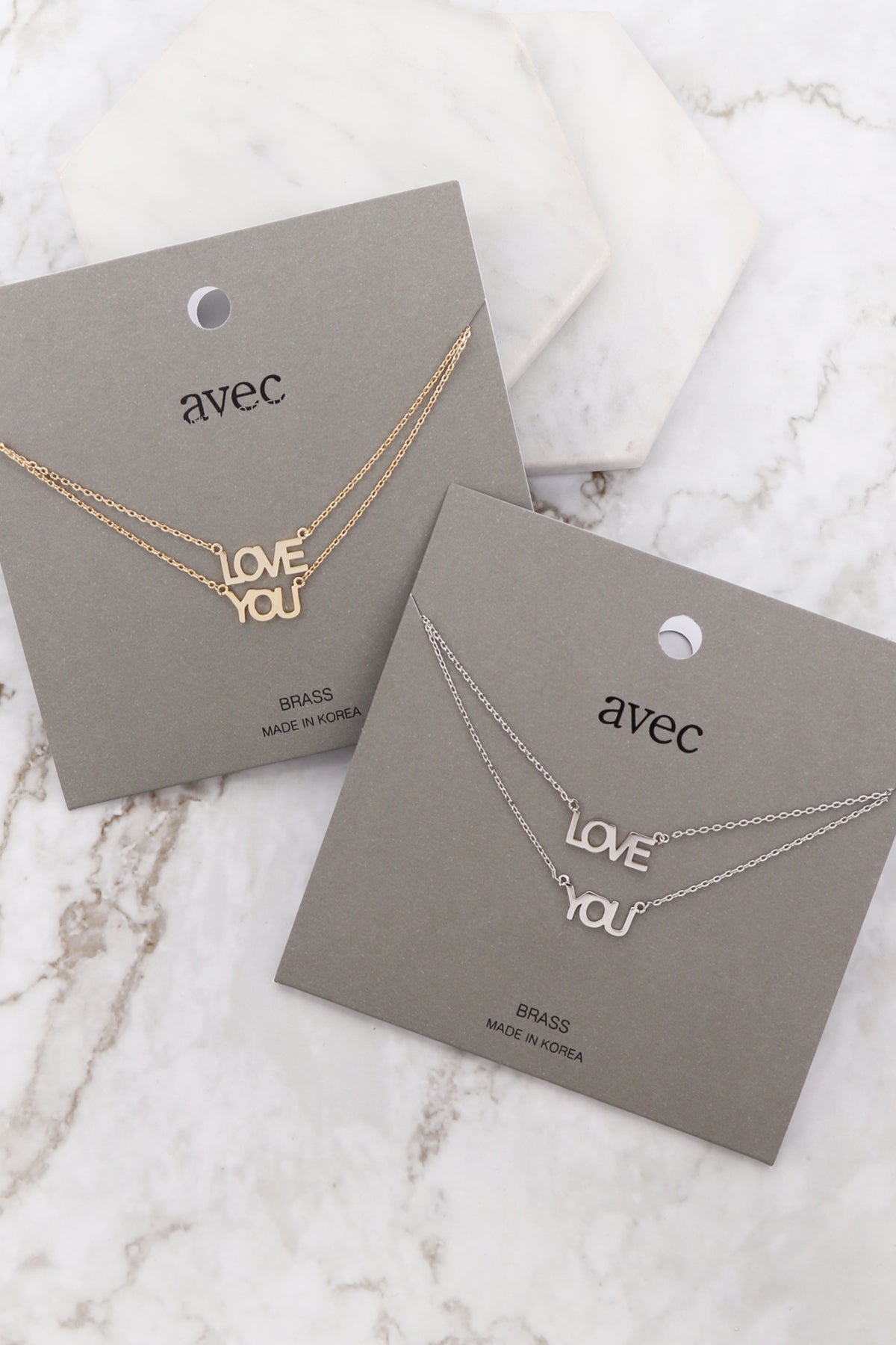 2 LAYERED "LOVE YOU" NECKLACE