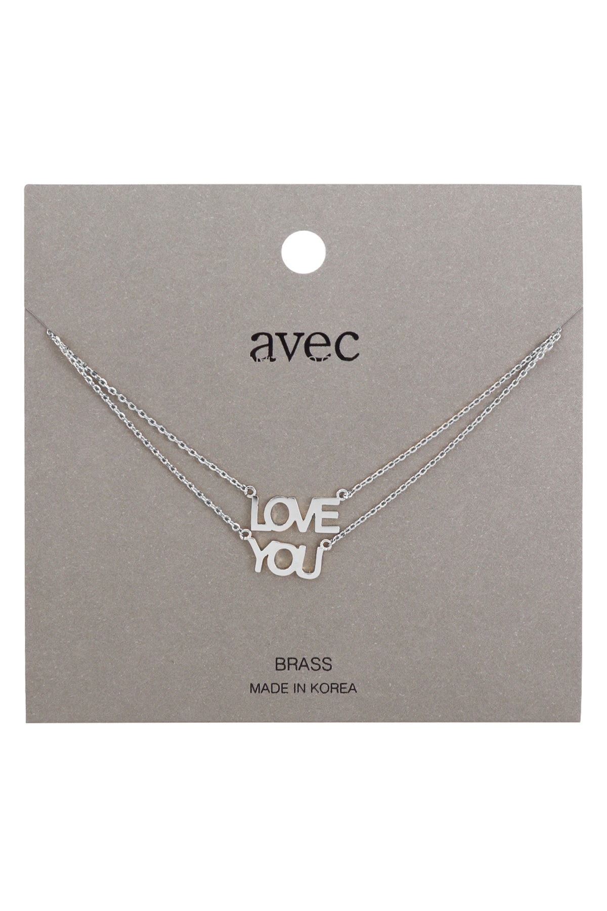 2 LAYERED "LOVE YOU" NECKLACE