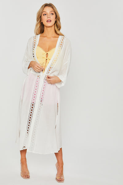 LT-2046TM - SLUB GAUZE MAXI KIMONO 2-2-2