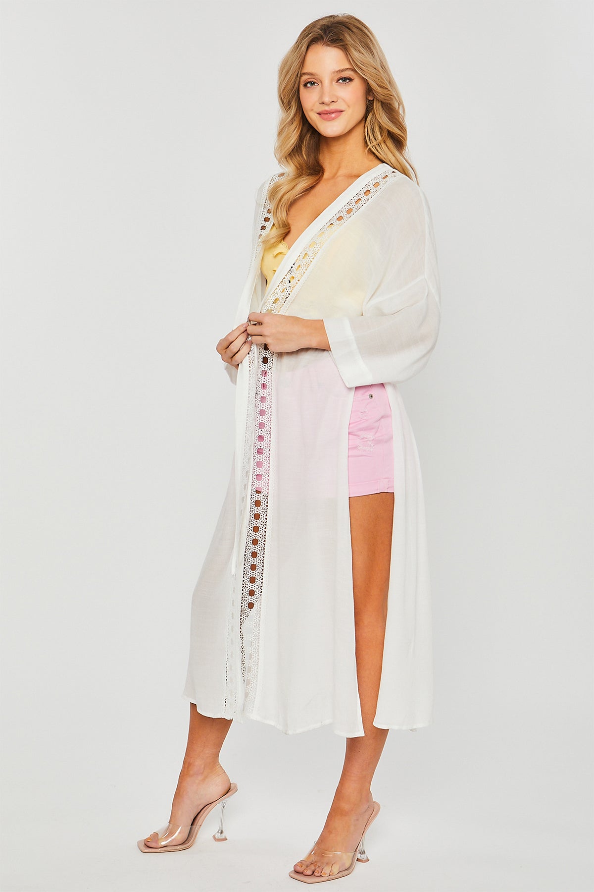 LT-2046TM - SLUB GAUZE MAXI KIMONO 2-2-2