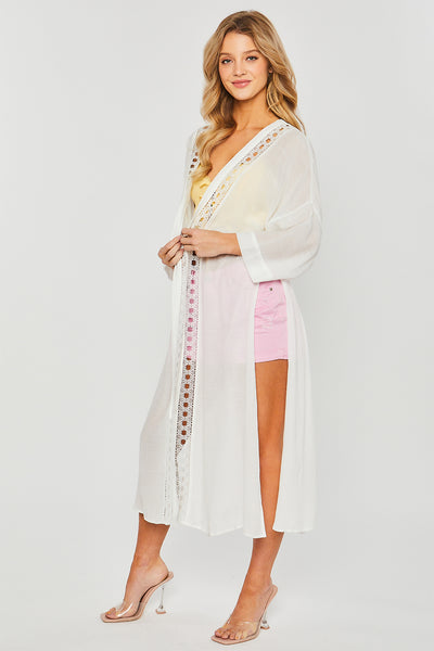 LT-2046TM - SLUB GAUZE MAXI KIMONO 2-2-2