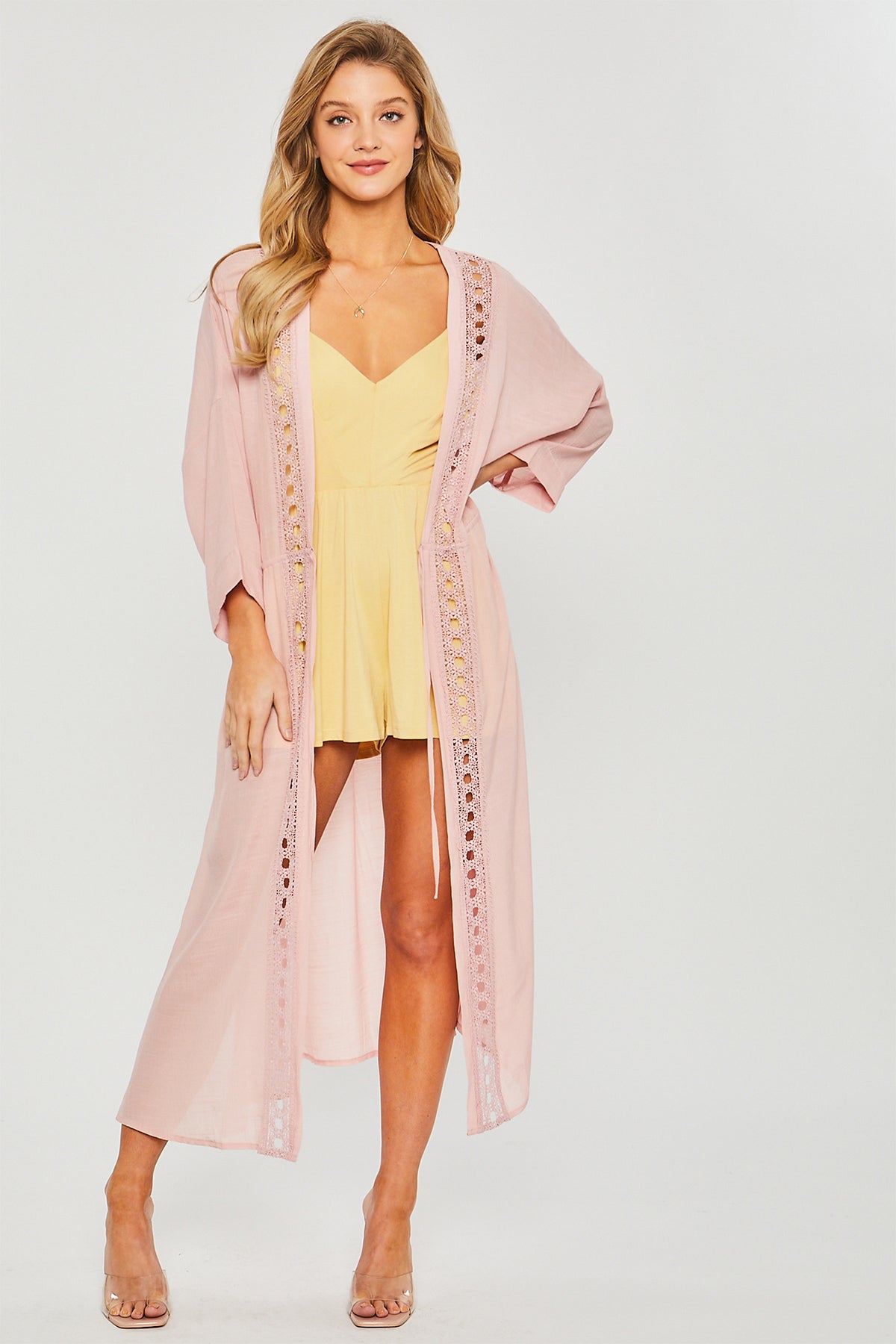 LT-2046TM - SLUB GAUZE MAXI KIMONO 2-2-2