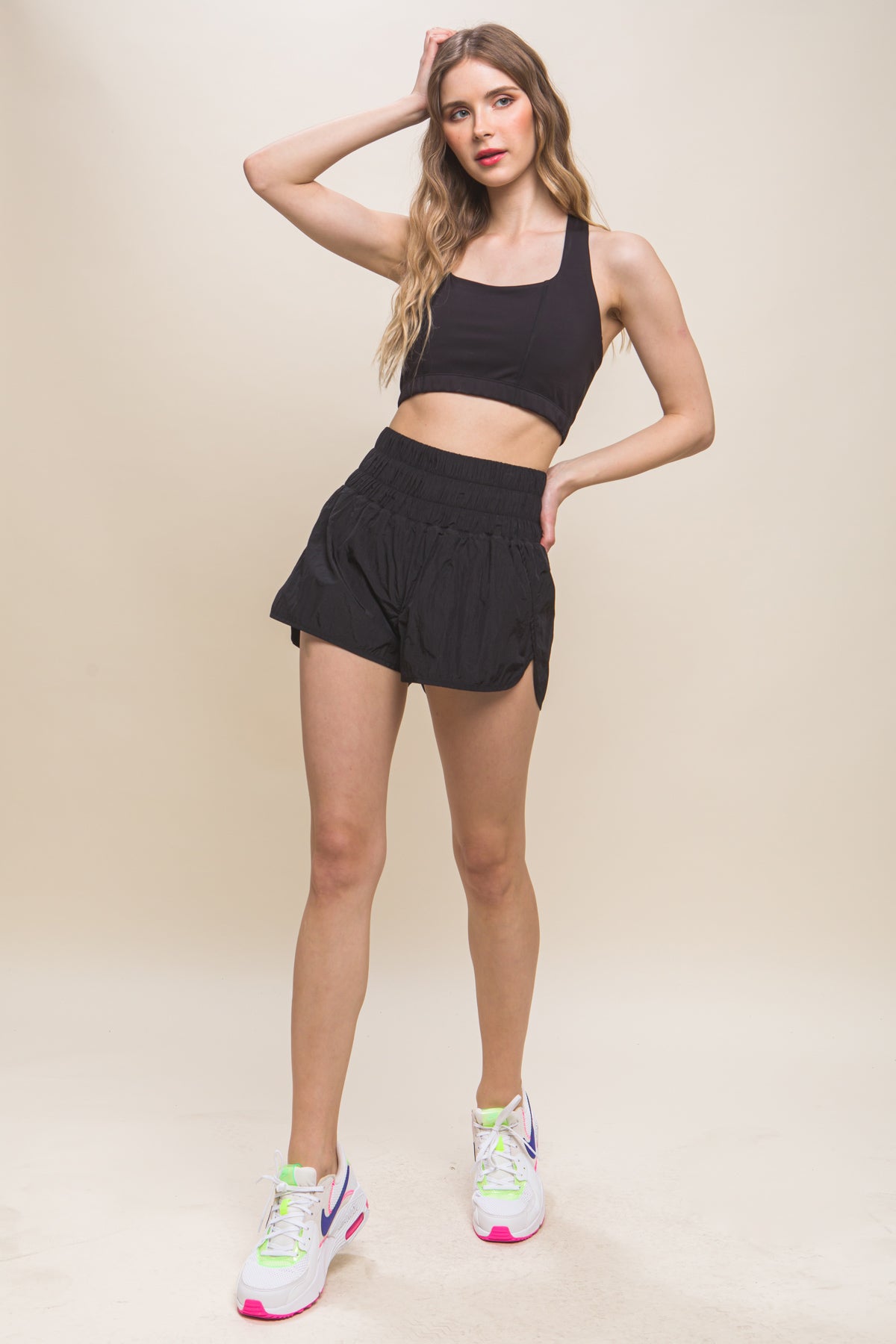 BOLD WAISTBAND ACTIVE SHORTS 2-2-2