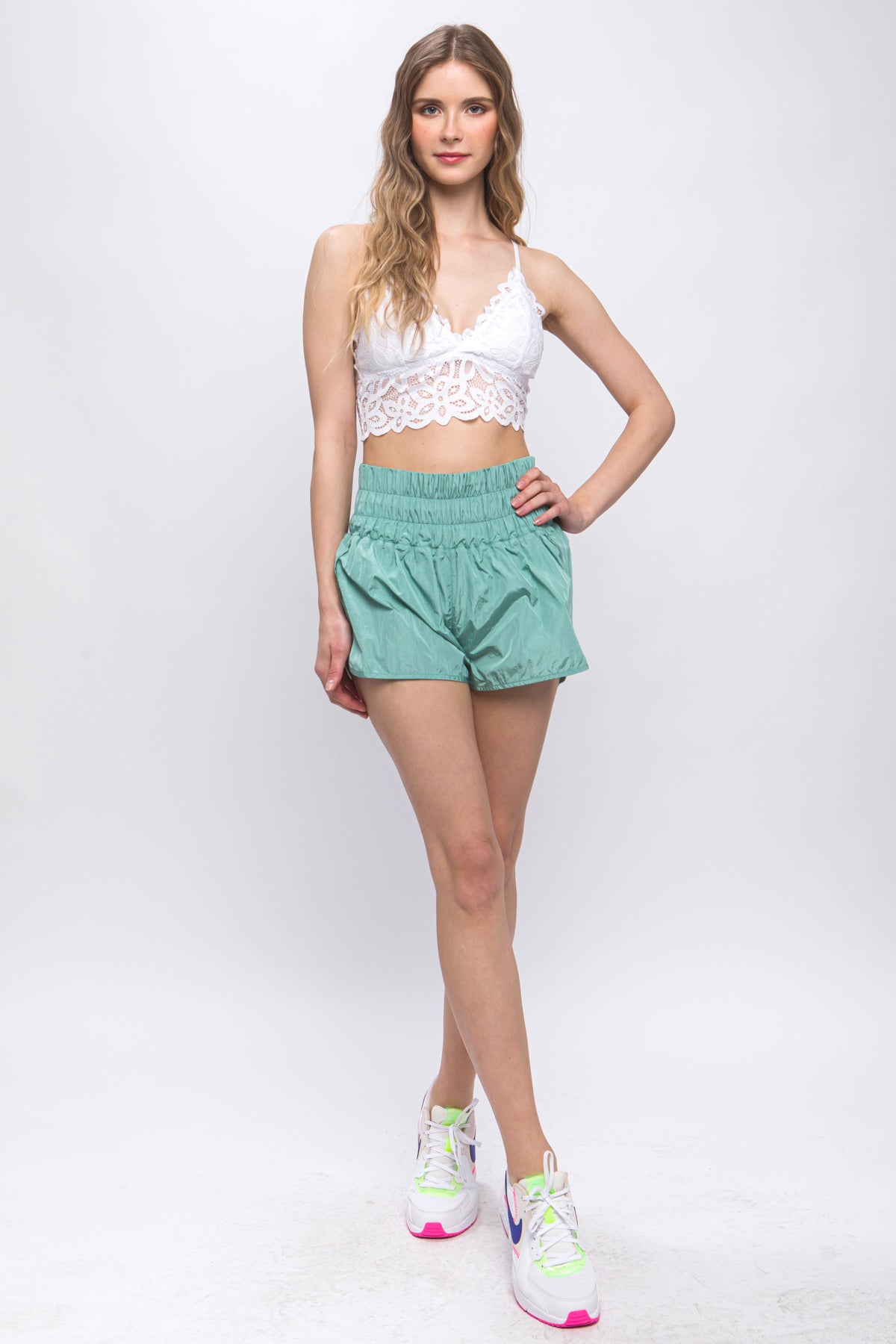 BOLD WAISTBAND ACTIVE SHORTS 2-2-2