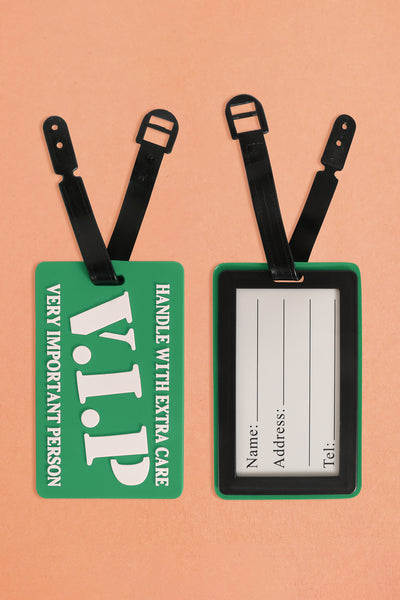 HANDLE WITH EXTRA CARE V.I.P. LUGGAGE TAG